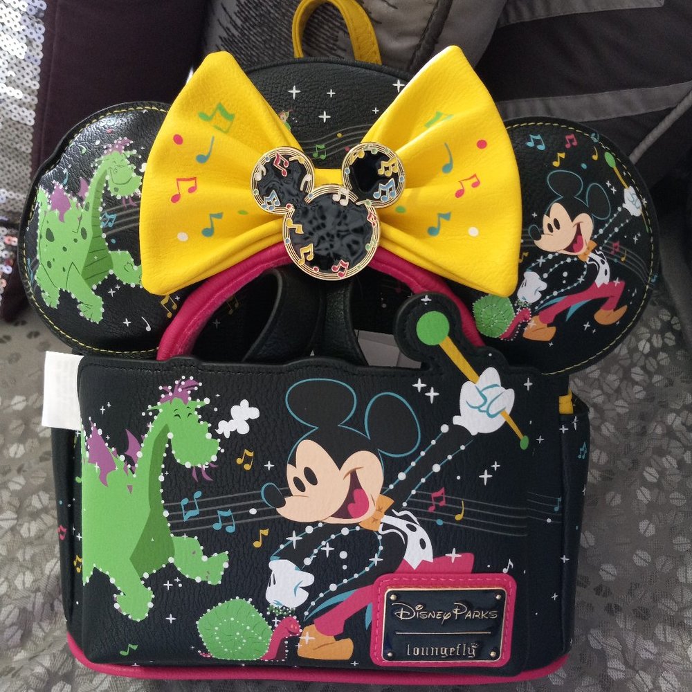 Loungefly Main Street Electrical Parade backpack and ears